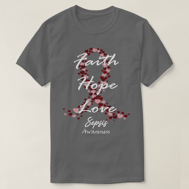 Camiseta Sepsis Conciencia Fe Esperanza Amar La Esperanza P (Diseño del anverso)