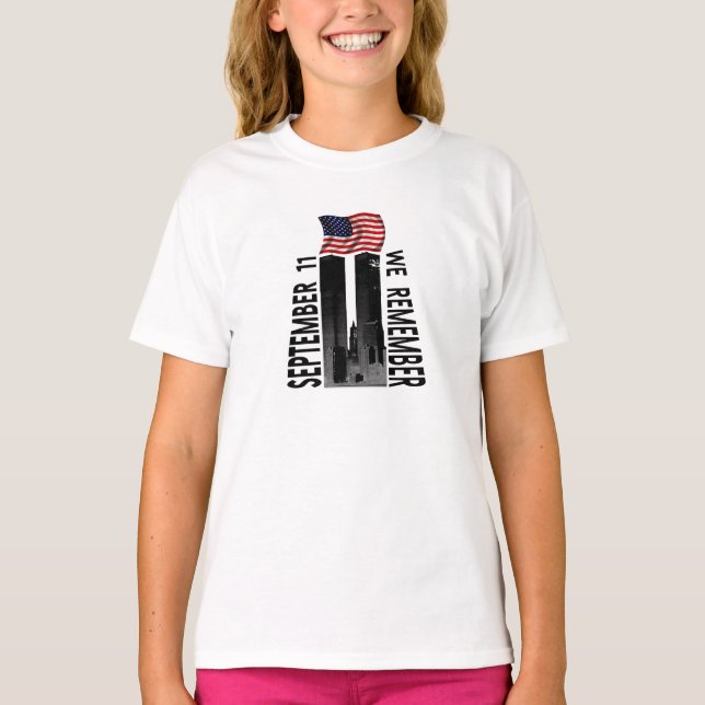 Camiseta September 11 We Remember Memorial Tribute (Anverso)