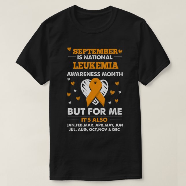 Camiseta September is Leukemia Awareness Month  (Diseño del anverso)