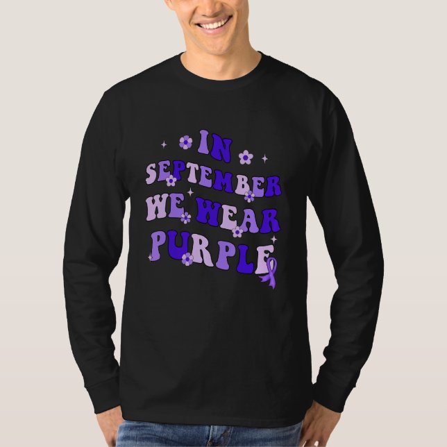 Camiseta September We Wear Purple Retro Alzheimer's Awarene (Anverso)