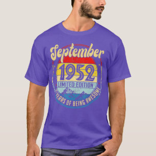 Camiseta Septiembre 1952 Edición Limitada 70 cumpleaños 70