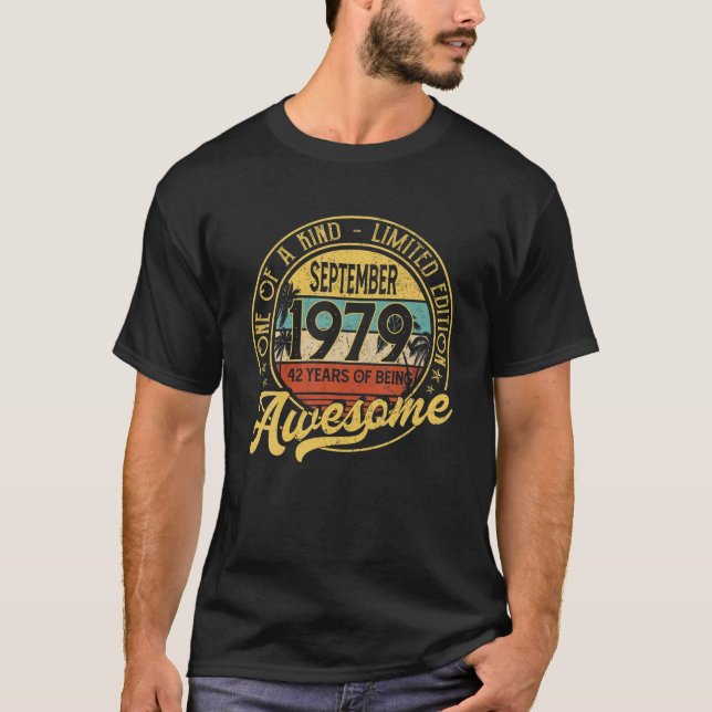 Camiseta Septiembre 1979 42º Regalo De Cumpleaños Hombres D (Anverso)