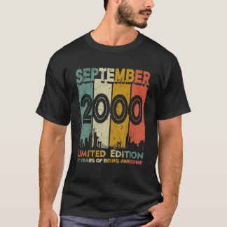 Camiseta Septiembre 2000 21 Años De Edad Asombrosa 21ª Bir