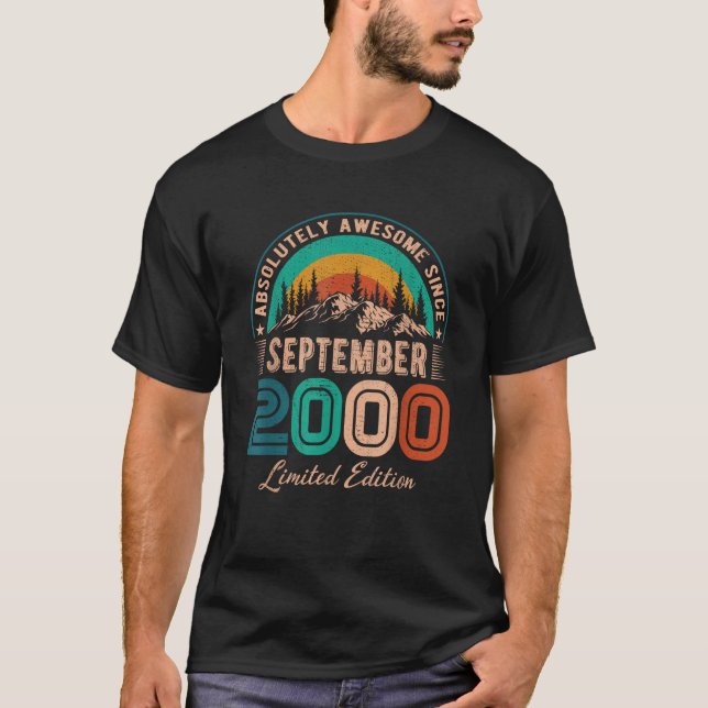 Camiseta Septiembre 2000 Cumpleaños Sorprendente Desde El 2 (Anverso)