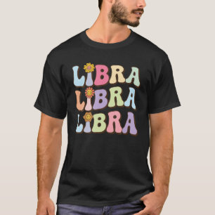 Camiseta Septiembre A Octubre Cumpleaños Groovy Retro Libra