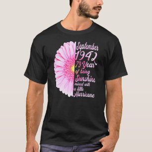 Camiseta Septiembre Chica 1942 Cumpleaños De Ella