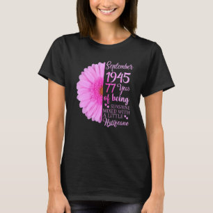 Camiseta Septiembre Chica 1945 77 años 77 cumpleaños