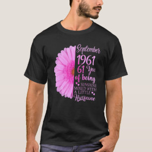 Camiseta Septiembre Chica 1961 61 años 61 cumpleaños
