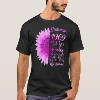 Camiseta Septiembre Chica 1969 54º cumpleaños 54 años