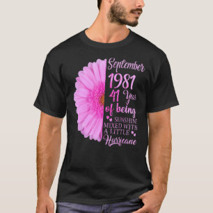 Camiseta Septiembre Chica 1981 41 años de edad 41 años