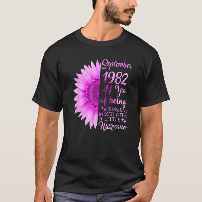 Camiseta Septiembre Chica 1982 41º cumpleaños 41 años (Anverso)