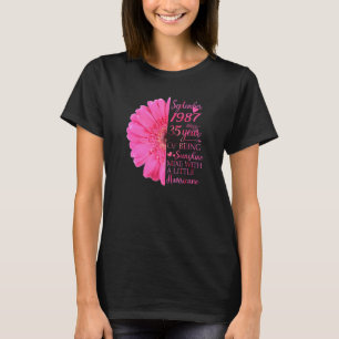 Camiseta Septiembre Chica 1987 35 años de edad 35 años