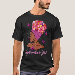 Camiseta Septiembre Chica Virgo Libra Floral Birday Women G