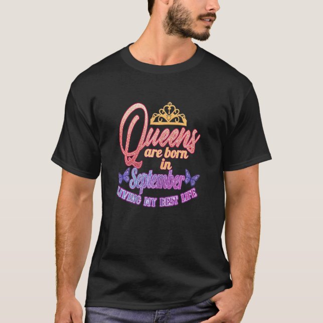 Camiseta Septiembre Cumpleaños De Las Mujeres Queens Septie (Anverso)