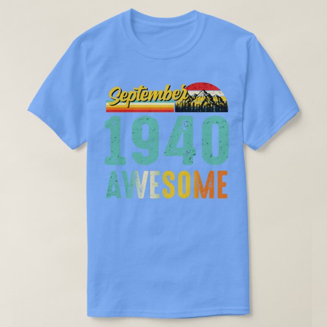 Camiseta Septiembre de 1940 Nacimiento Regalo Shirt Vintage (Diseño del anverso)