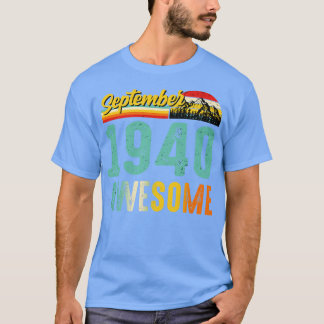 Camiseta Septiembre de 1940 Nacimiento Regalo Shirt Vintage