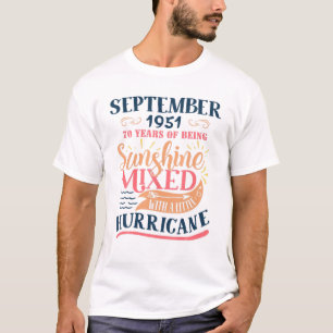 Camiseta Septiembre De 1951 Nació Un Gracioso Regalo De Cum