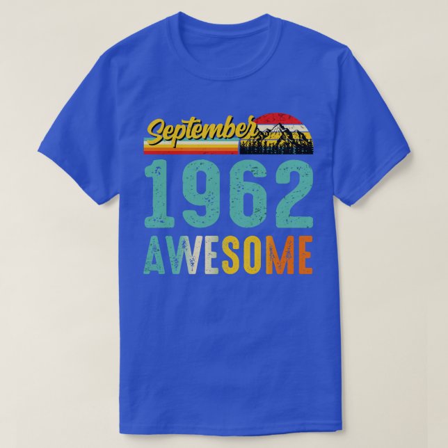 Camiseta Septiembre de 1962 Nacimiento Regalo Shirt Vintage (Diseño del anverso)