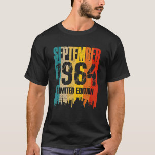 Camiseta Septiembre de 1964 57 años Cumpleaños Limited Edit