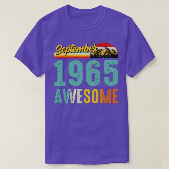 Camiseta Septiembre de 1965 Nacimiento Regalo Shirt Vintage (Diseño del anverso)