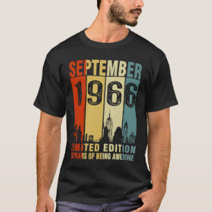 Camiseta Septiembre De 1966 57 Años De Ser Una Vintage Incr