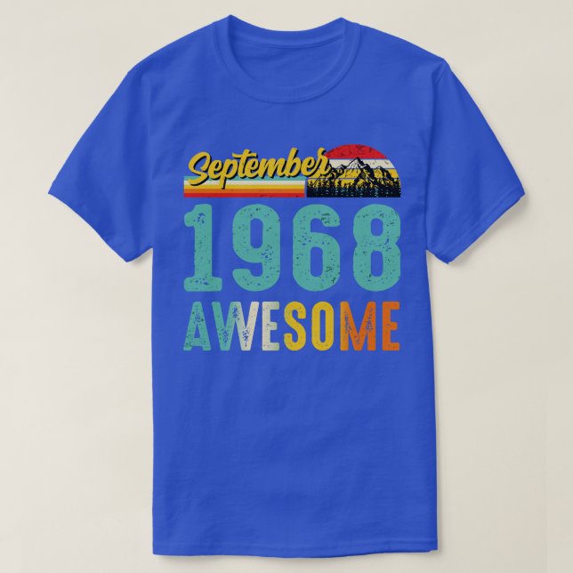 Camiseta Septiembre de 1968 Nacimiento Regalo Shirt Vintage (Diseño del anverso)