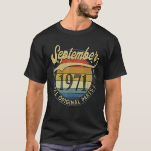 Camiseta Septiembre de 1971 Todos los componentes originale