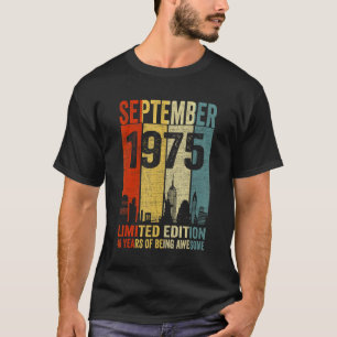 Camiseta Septiembre De 1975 48 Años De Asombro