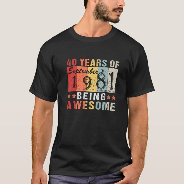 Camiseta Septiembre De 1981 40 Años De Ser Una Impresionant (Anverso)
