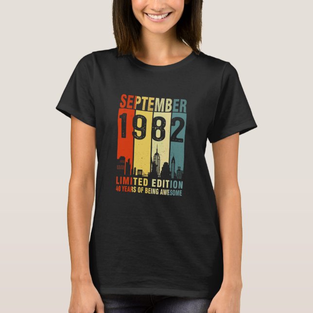Camiseta Septiembre De 1982 40 Años De Ser Increíble (Anverso)