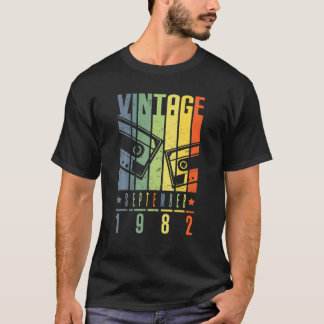 Camiseta Septiembre De 1982 Retro Vintage 38 Cumpleaños 38