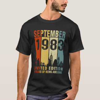 Camiseta Septiembre De 1983 40 Años De Ser Increíble