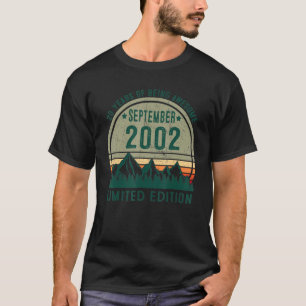 Camiseta Septiembre de 2002 20th Bday 20 Years