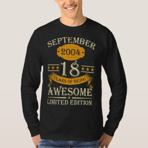 Camiseta Septiembre De 2004 18 Años De Ser Impresionante Re