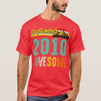 Camiseta Septiembre de 2010 Nacimiento Regalo Shirt Vintage