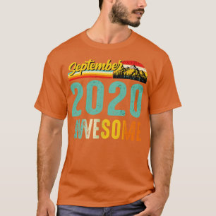 Camiseta Septiembre de 2020 Nacimiento Regalo Shirt Vintage
