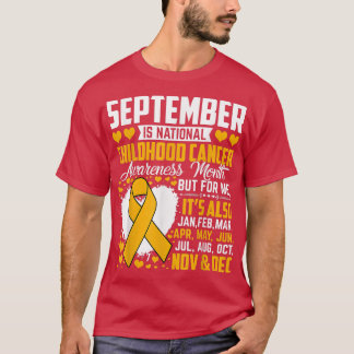 Camiseta Septiembre divertido es consciente del cáncer infa