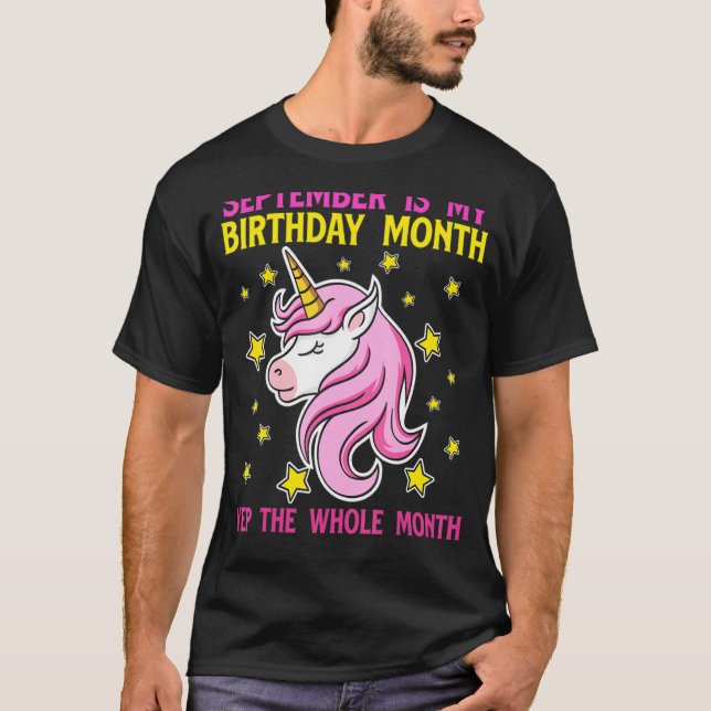 Camiseta Septiembre Es Mi Cumpleaños Mes Durante Todo El Me (Anverso)