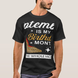 Camiseta Septiembre Femeninas Chicas Cumpleaños Feliz