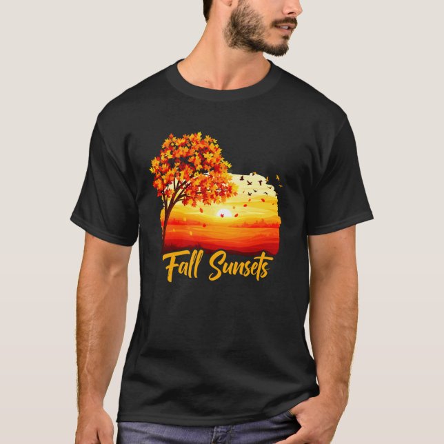 Camiseta Septiembre - Puestas de sol de otoño (Anverso)