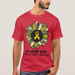 Camiseta Septiembre Usamos Cáncer Infantil De Girasol De Or