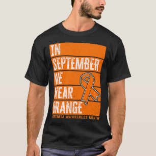 Camiseta Septiembre Usamos Conciencia Sobre Leucemia Naranj