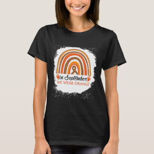 Camiseta Septiembre Usamos Leucemia Arcoiris Blechada Naran