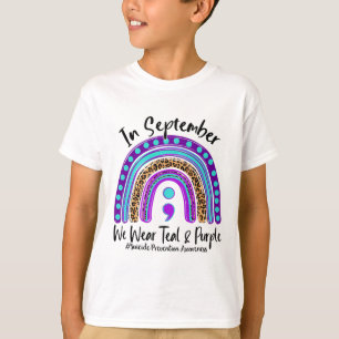 Camiseta Septiembre Usamos Preventi Suicida Verde azulada Y