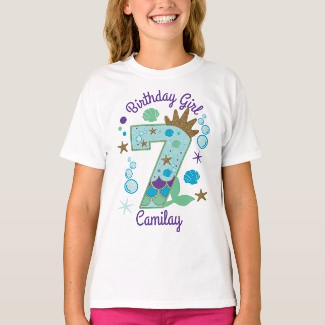 Camiseta Séptima Sirena de Cumpleaños (Anverso)