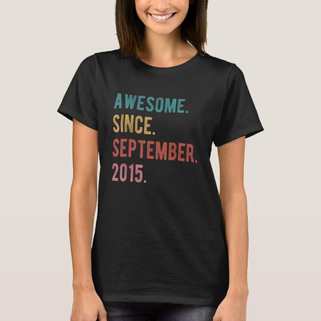 Camiseta Séptimo cumpleaños de 7 años asombroso desde el 2  (Anverso)