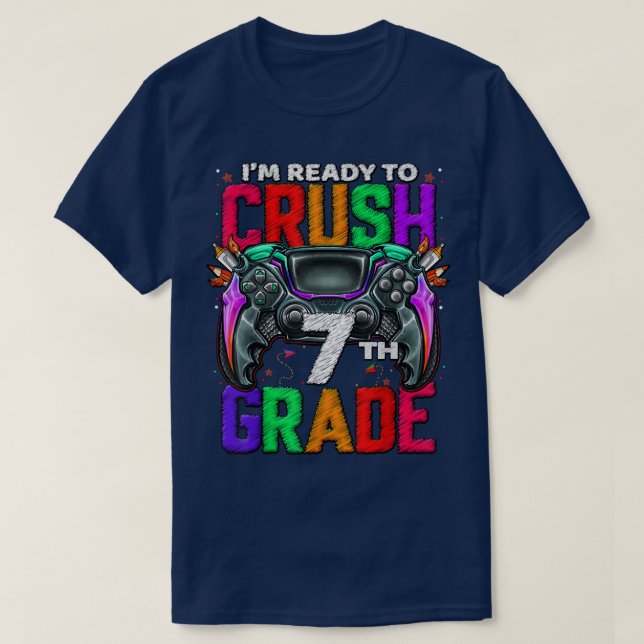 Camiseta Séptimo Grado de Juego Desbloqueado en 7º Grado de (Diseño del anverso)