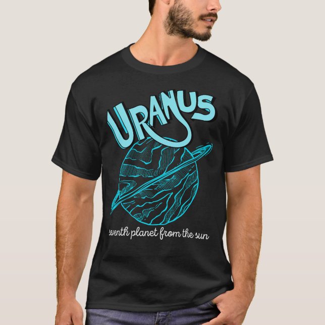 Camiseta séptimo planeta del sol, uranio (Anverso)