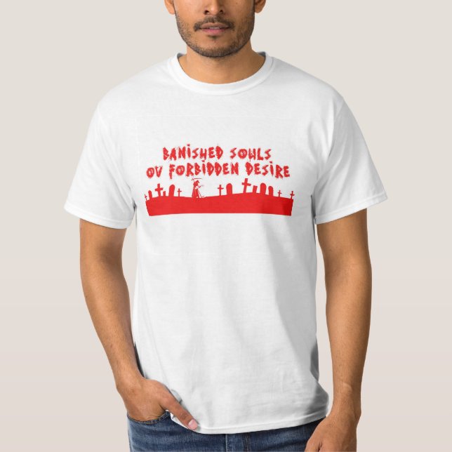 Camiseta Sepulcro rojo de BSOFD en las almas blancas (Anverso)