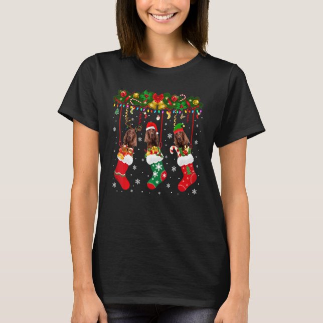 Camiseta Sepulturero Irlandés En Sock Xmas Reindeer Santa E (Anverso)